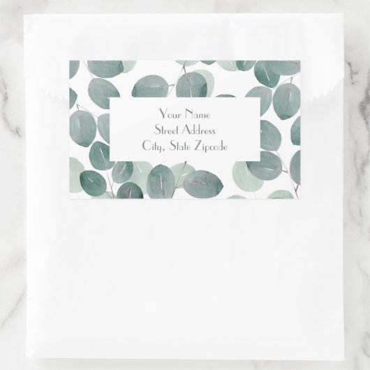 Eucalyptus Modern 2 Rechthoekige Sticker (Tas)