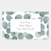 Eucalyptus Modern 2 Rechthoekige Sticker (Voorkant)
