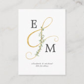 Eucalyptus Modern Ampersand Wedding Website QR Informatiekaartje (Achterkant)