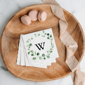 Eucalyptus Modern Calligraphy Monogram Weddenschap Servet