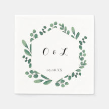Eucalyptus Modern Calligraphy Monogram Weddenschap