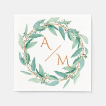 Eucalyptus Modern Calligraphy Monogram Weddenschap