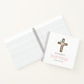Eucalyptus Modern Cross Baptisme Guestbook Notitie Notitieboek (Binnen)
