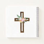 Eucalyptus Modern Cross Baptisme Guestbook Notitie Notitieboek (Achterkant)