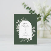 Eucalyptus modern elegant eenvoudig botanisch feestdagenkaart (Staand voorkant)