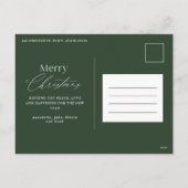 Eucalyptus modern elegant eenvoudig botanisch feestdagenkaart (Achterkant)