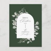 Eucalyptus modern elegant eenvoudig botanisch feestdagenkaart (Voorkant)