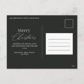 Eucalyptus modern elegant eenvoudig botanisch zwar feestdagenkaart (Achterkant)