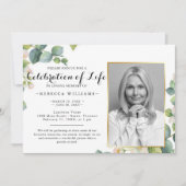 Eucalyptus Modern Fotocering van het leven Kaart (Voorkant)