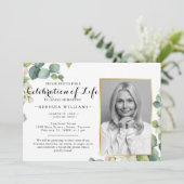 Eucalyptus Modern Fotocering van het leven Kaart (Staand voorkant)