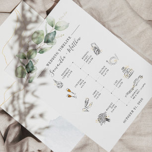 Eucalyptus Modern Icon Weduwprogramma Briefpapier
