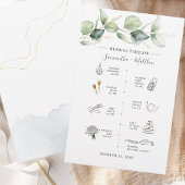 Eucalyptus Modern Icon Weduwprogramma Briefpapier