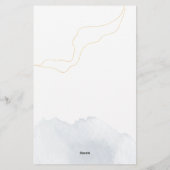 Eucalyptus Modern Icon Weduwprogramma Briefpapier (Achterkant)