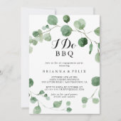Eucalyptus Modern Ik doe BBQ Verlovingsfeest Kaart (Voorkant)