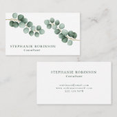 Eucalyptus Modern minimalistisch Visitekaartje (Voorkant / Achterkant)
