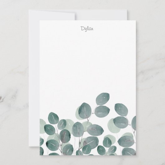 Eucalyptus Modern Notitiekaartje (Voorkant)