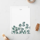 Eucalyptus Modern Notitiekaartje (Voorkant / Achterkant in situ)