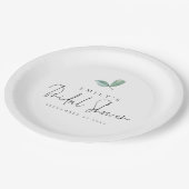 Eucalyptus Modern Script Naam Datum Vrijgezellenfe Papieren Bordje (Gekanteld)