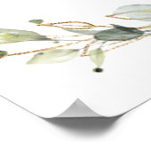 Eucalyptus Modern Script Weddenschap Welkomstwoord Poster (Hoek)