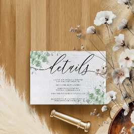 Eucalyptus Modern Voeg je eigen fotogegevens toe RSVP Kaartje