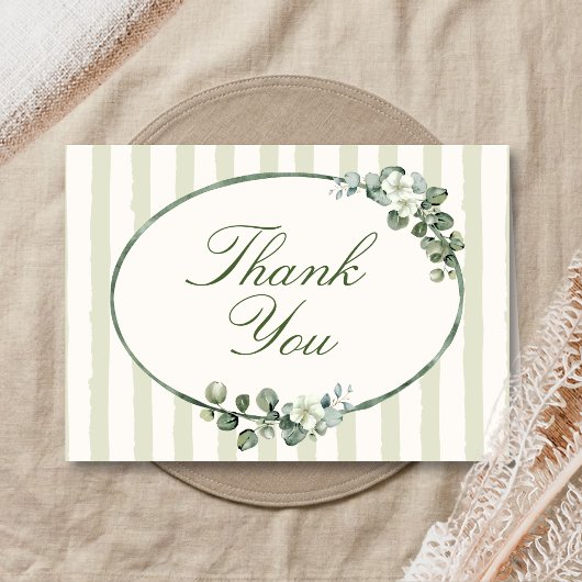 Eucalyptus Moderne Baby Shower Bedankkaart