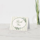 Eucalyptus Moderne Baby Shower Bedankkaart (Voorkant)