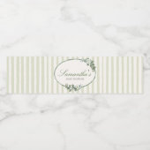Eucalyptus Moderne Baby Shower Waterfles Etiket (Enkel label)