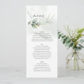 Eucalyptus moderne eucalyptusbruiloft menu (Staand voorkant)