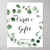 Eucalyptus Moderne kalligrafie-Kaarten en cadeaubo Poster (Voorkant)