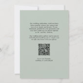 Eucalyptus Moderne kalligrafie QR code Wedding dan Bedankkaart (Achterkant)
