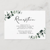 Eucalyptus moderne kalligrafie receptie informatiekaartje (Voorkant)