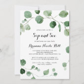 Eucalyptus Moderne Kalligrafie Snip en zie Kaart (Voorkant)