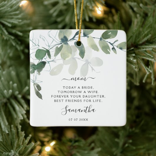 Eucalyptus Moeder van de Bride Foto Keepomwille Keramisch Ornament (Boom)