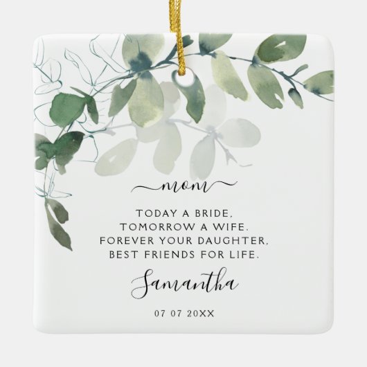 Eucalyptus Moeder van de Bride Foto Keepomwille Keramisch Ornament (Voorkant)