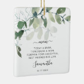 Eucalyptus Moeder van de Bride Keepomwille Keramisch Ornament (Rechts)