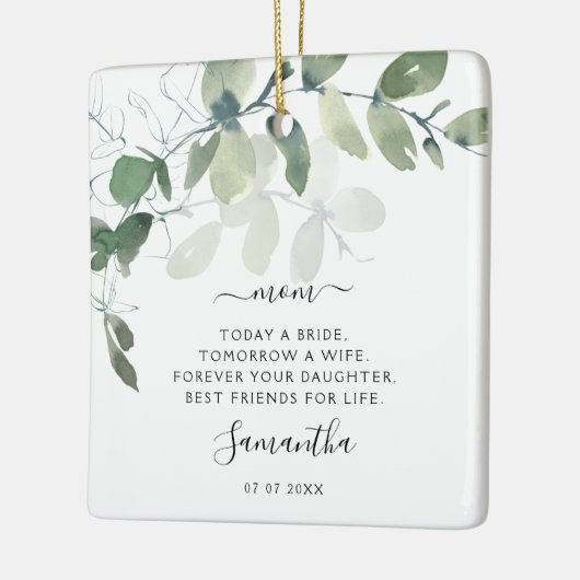 Eucalyptus Moeder van de Bride Keepomwille Keramisch Ornament (Links)