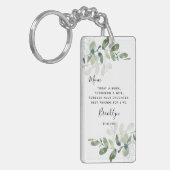 Eucalyptus Moeder van de bruidbruidsgift Sleutelhanger (Voorkant Links)