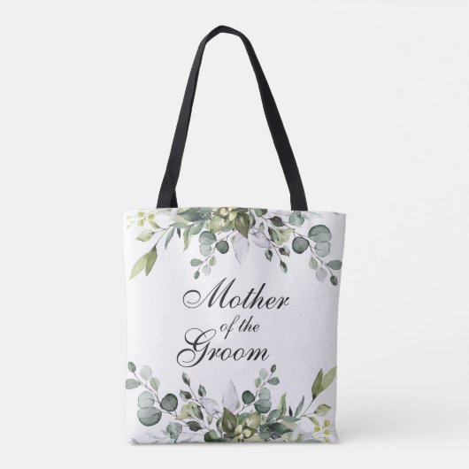 Eucalyptus Moeder van de Groom Wedding Canvas tas (Achterkant)