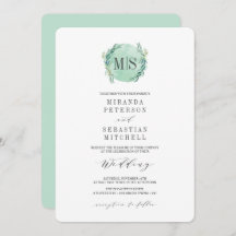 Eucalyptus Monogram Botanical Weddenschap, vers