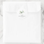 Eucalyptus Monogram Botanische bruiloft Ronde Sticker (Tas)