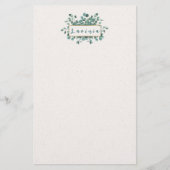 Eucalyptus Monogram Briefpapier (Voorkant)
