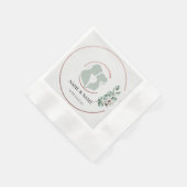 Eucalyptus Monogram Bruidsservetten (Bedacht) Servet (Hoek)