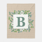 Eucalyptus Monogram Fleece Blanket (Voorkant)