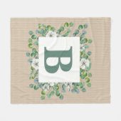 Eucalyptus Monogram Fleece Blanket (Voorkant (Horizontaal))