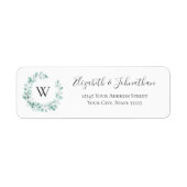 Eucalyptus Monogram Grote Waterverf Etiket (Voorkant)