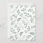 Eucalyptus Monogram Huwelijk Kaart (Achterkant)
