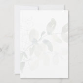 Eucalyptus Muted Script Wedding QR-code Kaart (Achterkant)