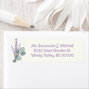 Eucalyptus n Lavendel Retouradreslabels Etiket