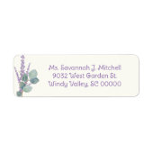 Eucalyptus n Lavender Return Address Labels (Voorkant)