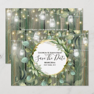 Eucalyptus-naaldbeschermingssnaren lichten landhou save the date
